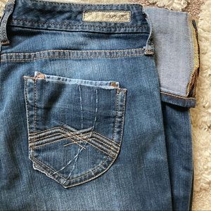 Express Denim | Super Cuff Straight Leg Jeans | Size 8